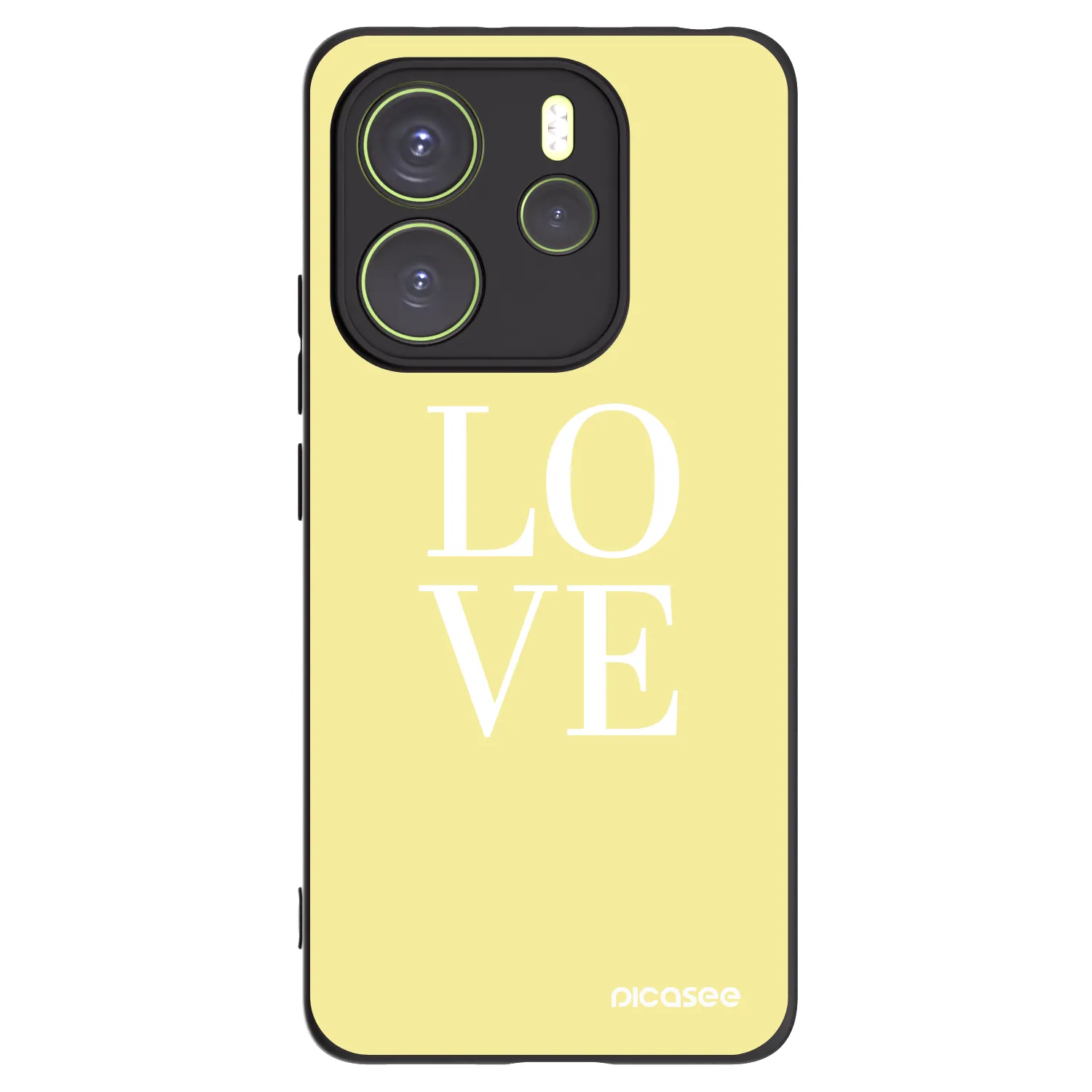 Picasee Μαύρη θήκη σιλικόνης για Xiaomi Redmi Note 14 4G - Love