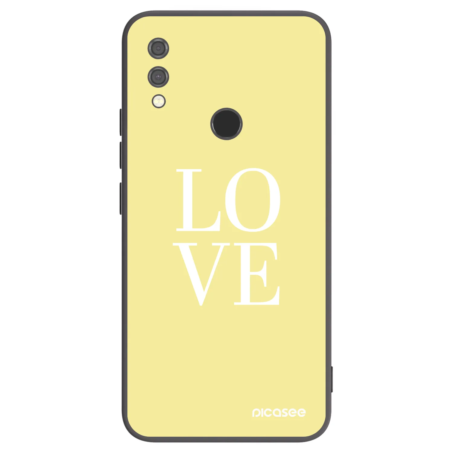 Picasee Μαύρη θήκη σιλικόνης για Xiaomi Redmi Note 7 - Love