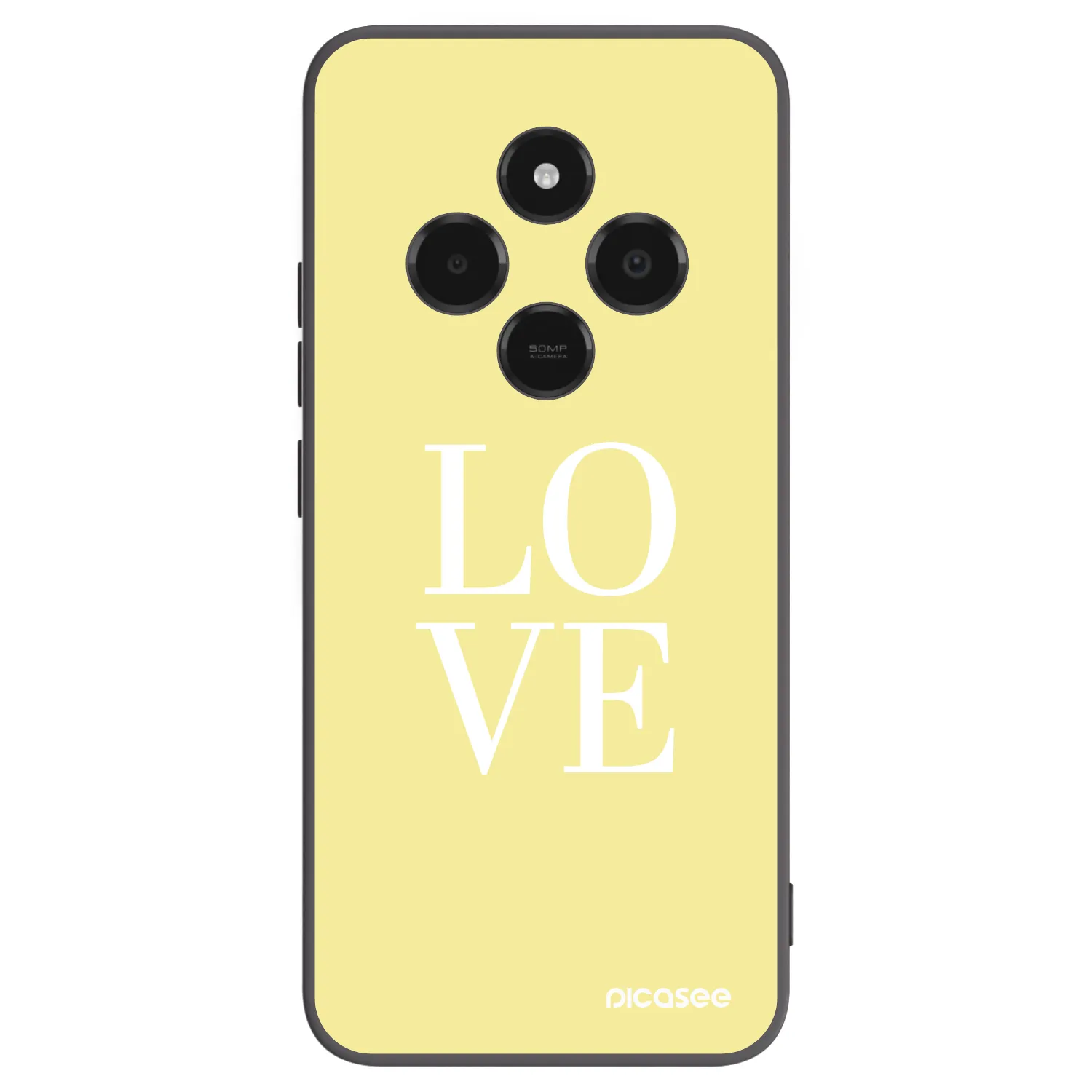 Picasee Μαύρη θήκη σιλικόνης για Xiaomi Poco C75 - Love