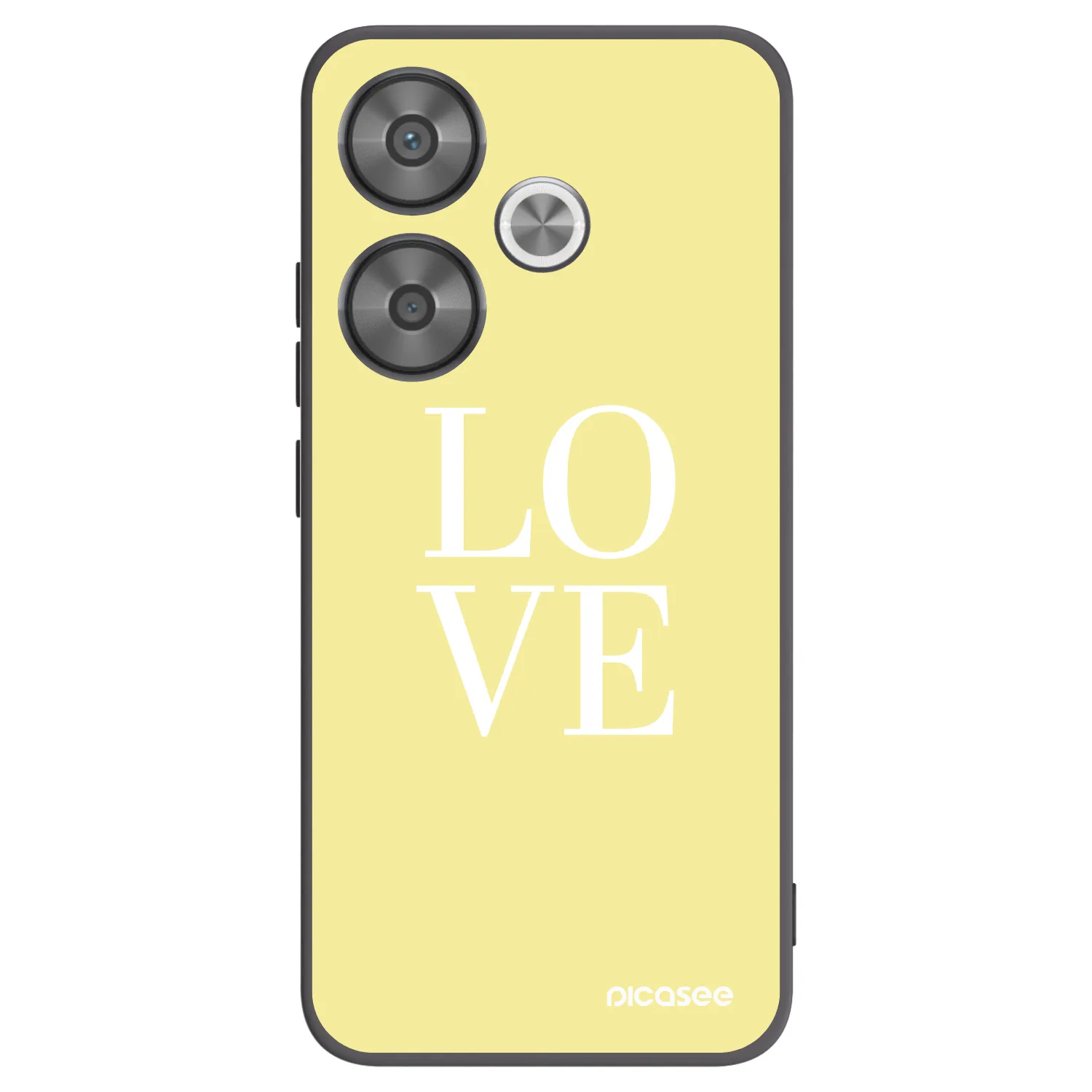 Picasee Μαύρη θήκη σιλικόνης για Xiaomi Poco F6 - Love