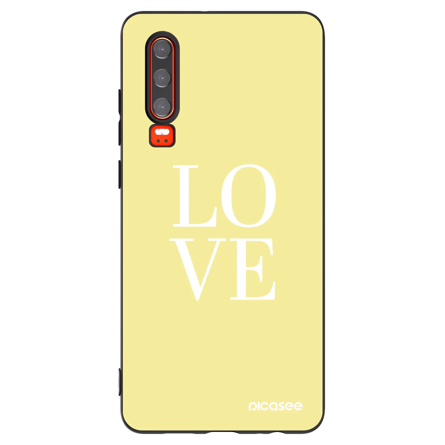 Picasee Μαύρη θήκη σιλικόνης για Huawei P30 - Love