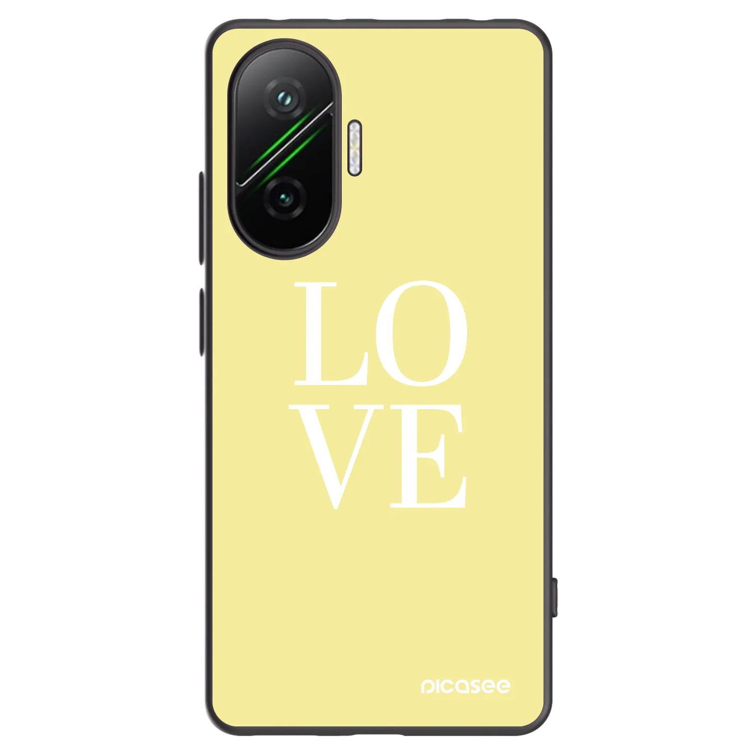 Picasee Μαύρη θήκη σιλικόνης για Xiaomi Poco F7 Pro 5G - Love