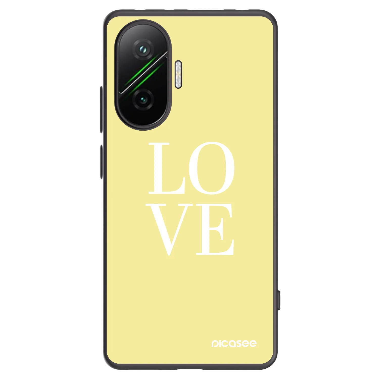 Picasee Μαύρη θήκη σιλικόνης για Xiaomi Poco F7 5G - Love