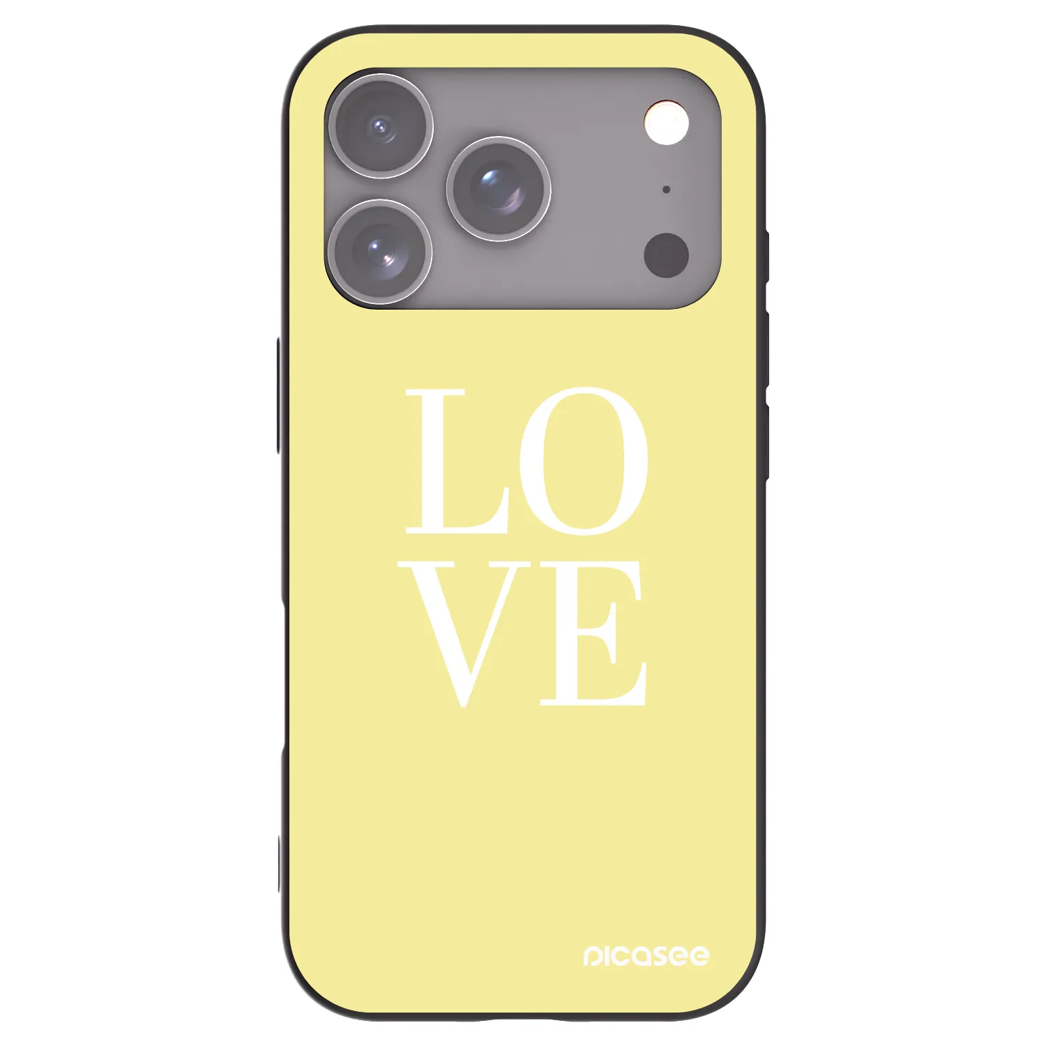 Picasee Μαύρη θήκη σιλικόνης για Apple iPhone 17 Pro - Love