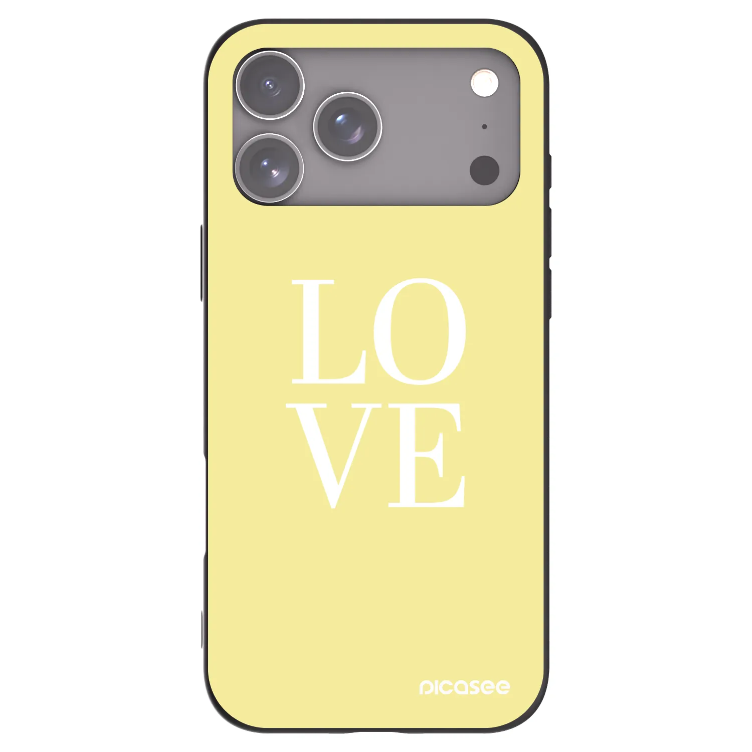 Picasee Μαύρη θήκη σιλικόνης για Apple iPhone 17 Pro Max - Love