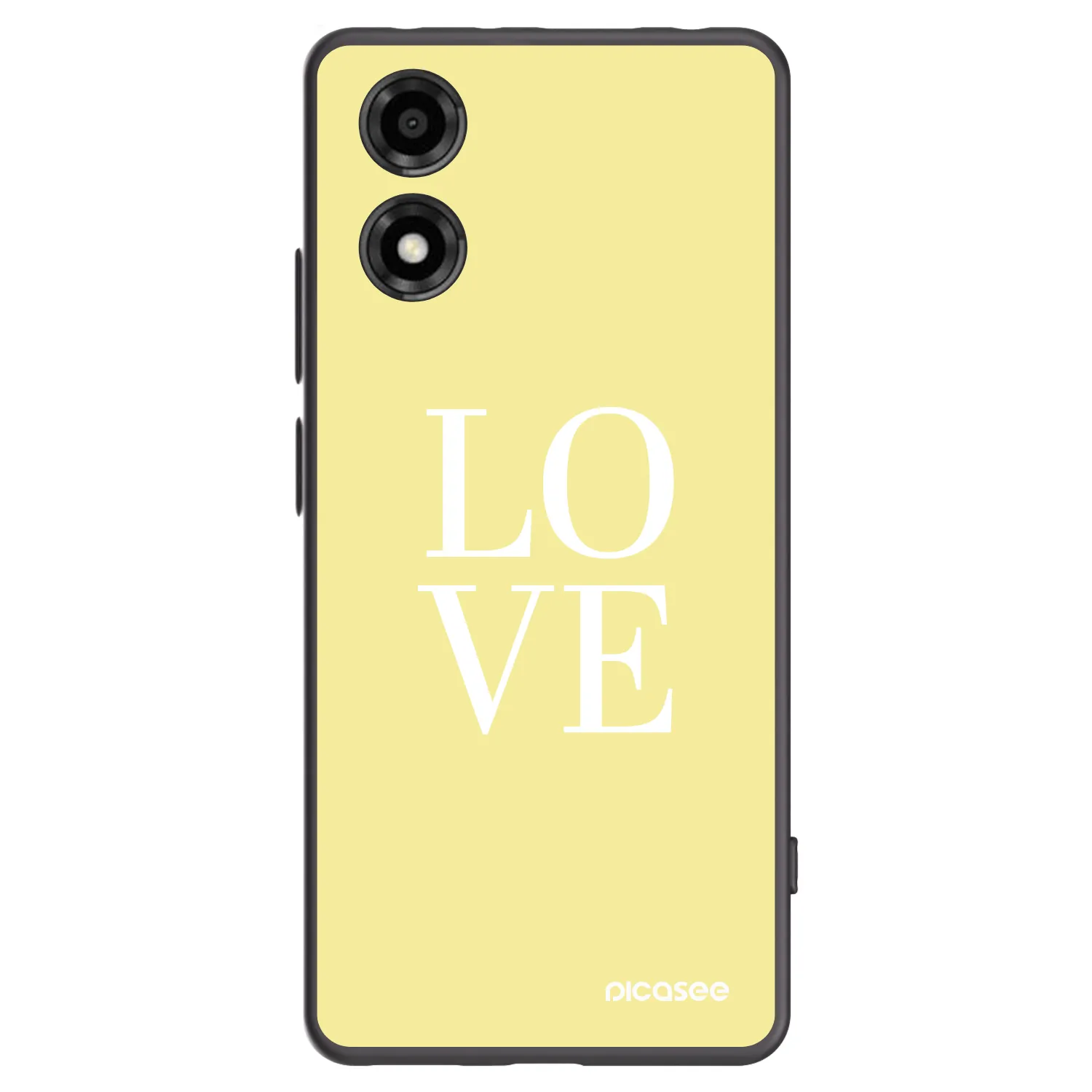 Picasee Μαύρη θήκη σιλικόνης για Motorola Moto E14 - Love