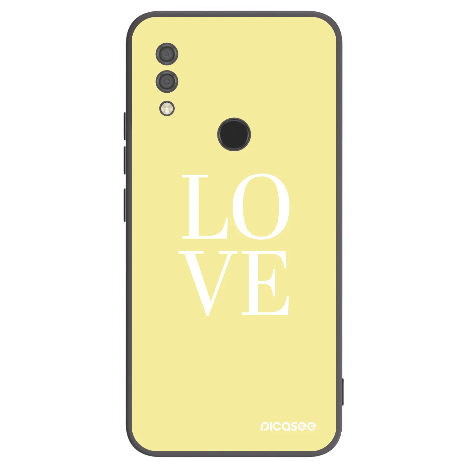 Picasee Μαύρη θήκη σιλικόνης για Xiaomi Redmi 7 - Love
