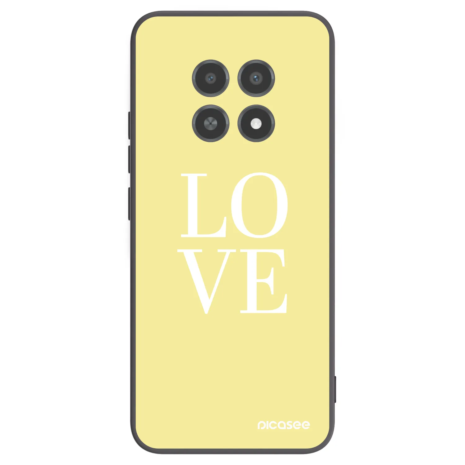 Picasee Μαύρη θήκη σιλικόνης για Realme 12X - Love
