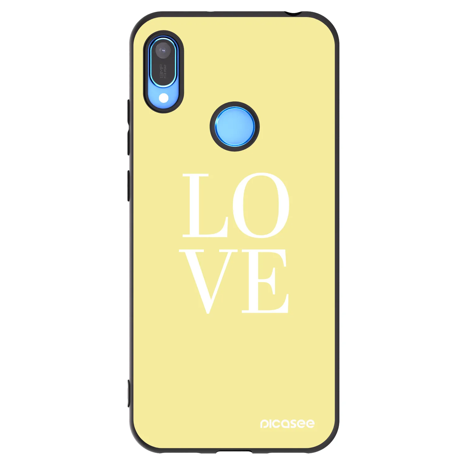 Picasee Μαύρη θήκη σιλικόνης για Huawei Y6 2019 - Love