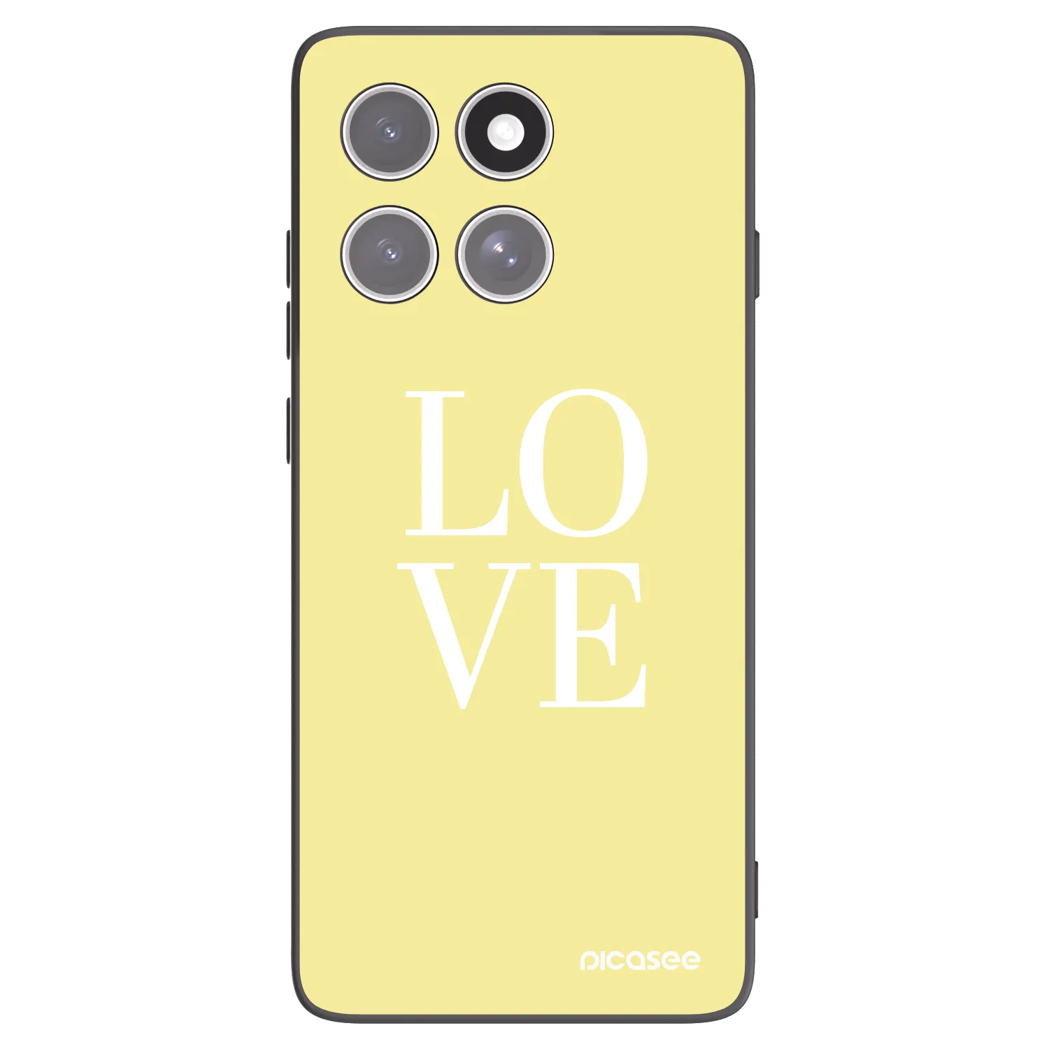 Picasee Μαύρη θήκη σιλικόνης για Motorola Edge 60 Pro - Love