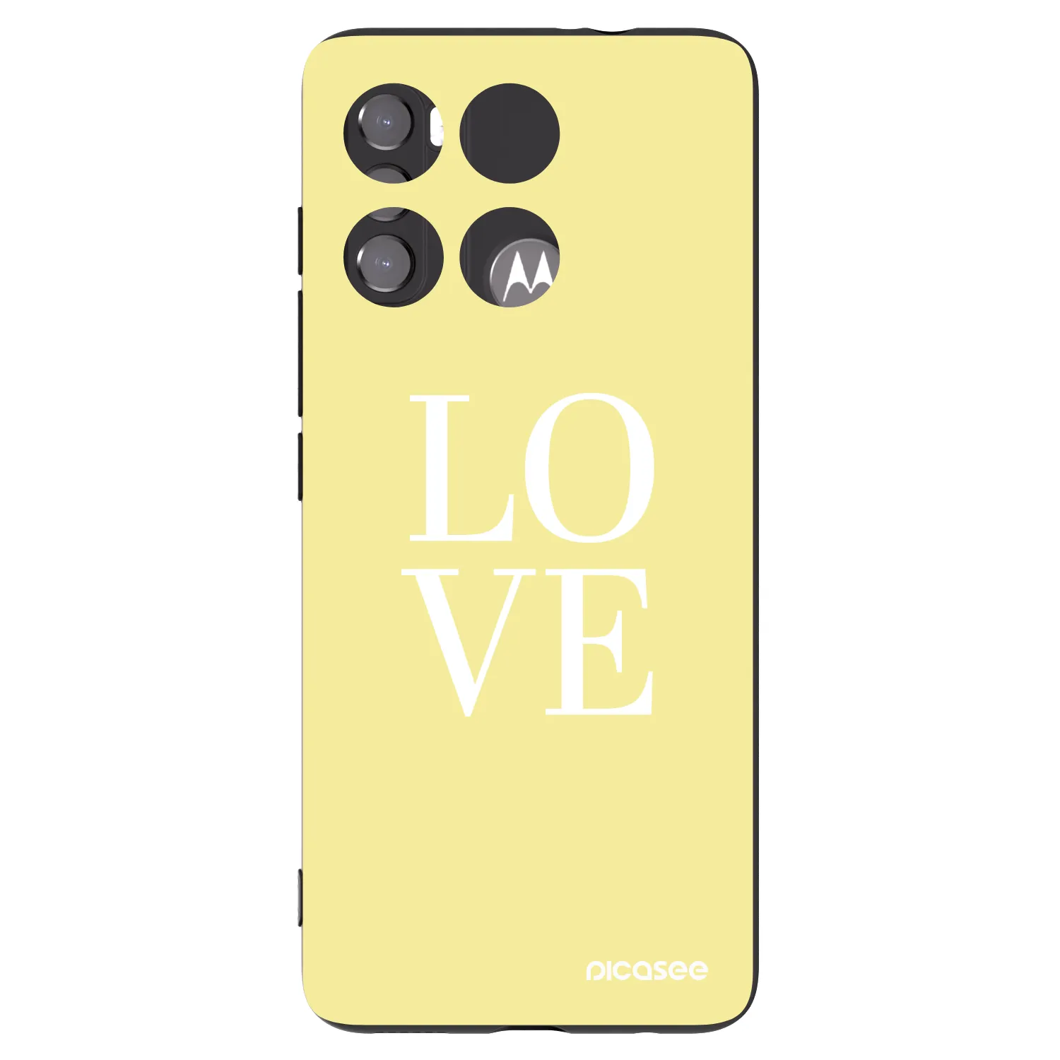 Picasee Μαύρη θήκη σιλικόνης για Motorola Edge 60 5G - Love