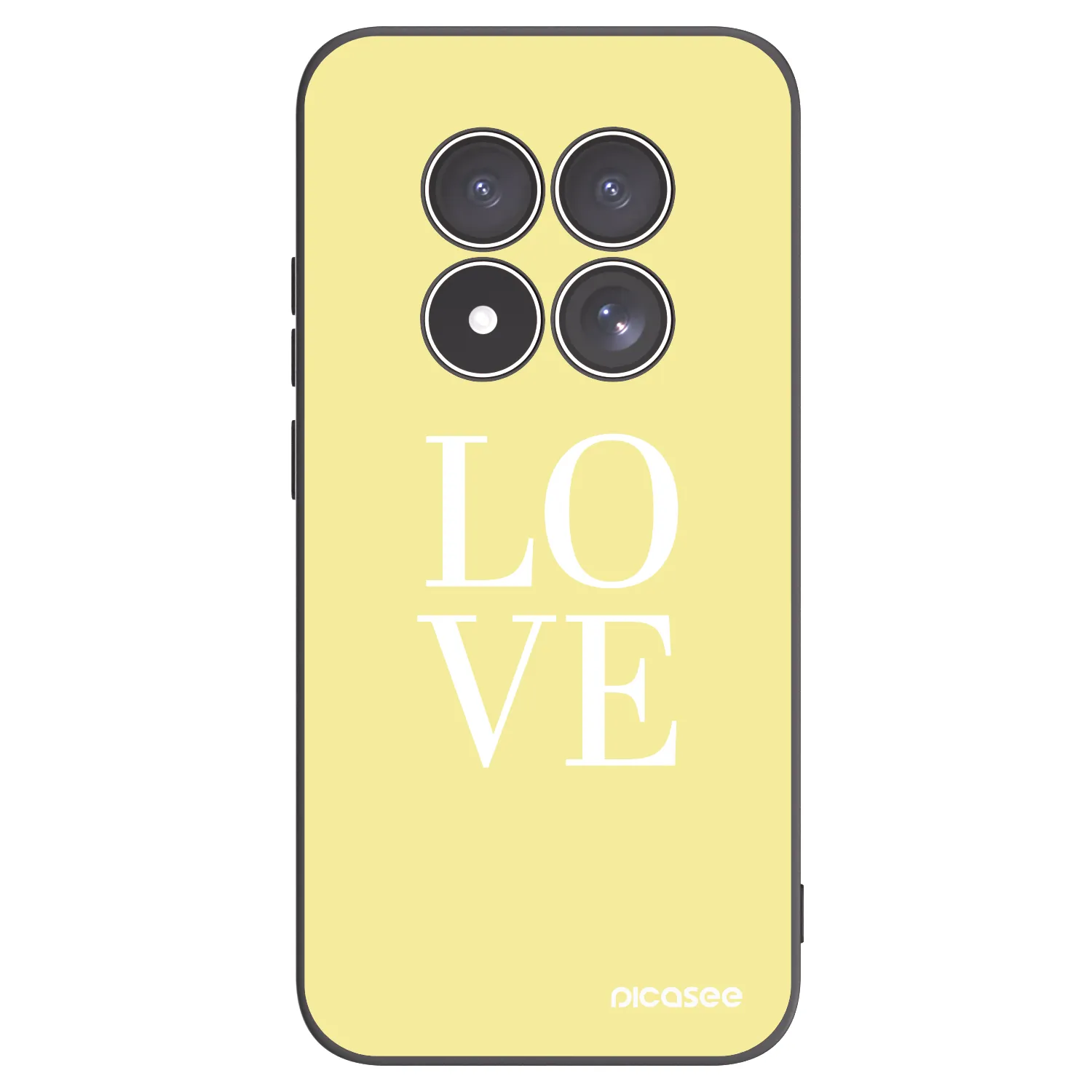 Picasee Μαύρη θήκη σιλικόνης για Xiaomi Redmi Note 15 Pro 4G - Love