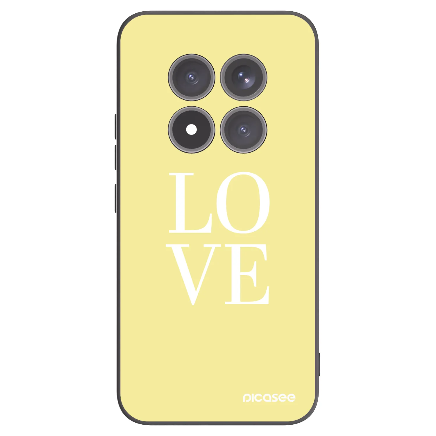 Picasee Μαύρη θήκη σιλικόνης για Xiaomi Redmi Note 15 Pro+ - Love