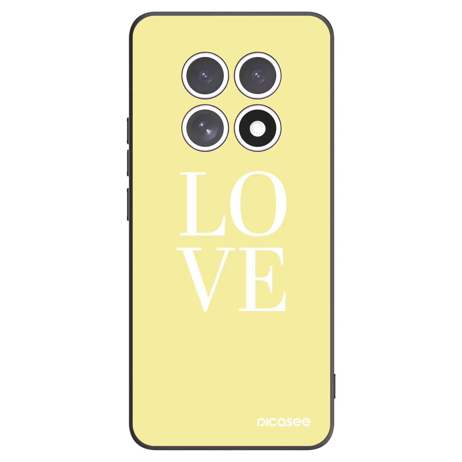Picasee Μαύρη θήκη σιλικόνης για Xiaomi Redmi Note 15 - Love