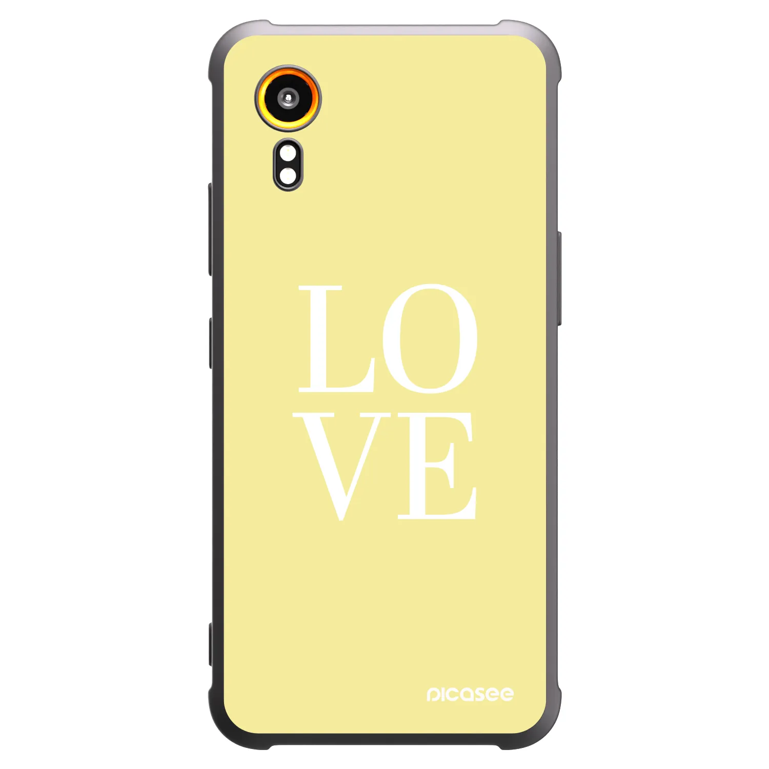 Picasee Μαύρη θήκη σιλικόνης για Samsung Galaxy Xcover 7 - Love