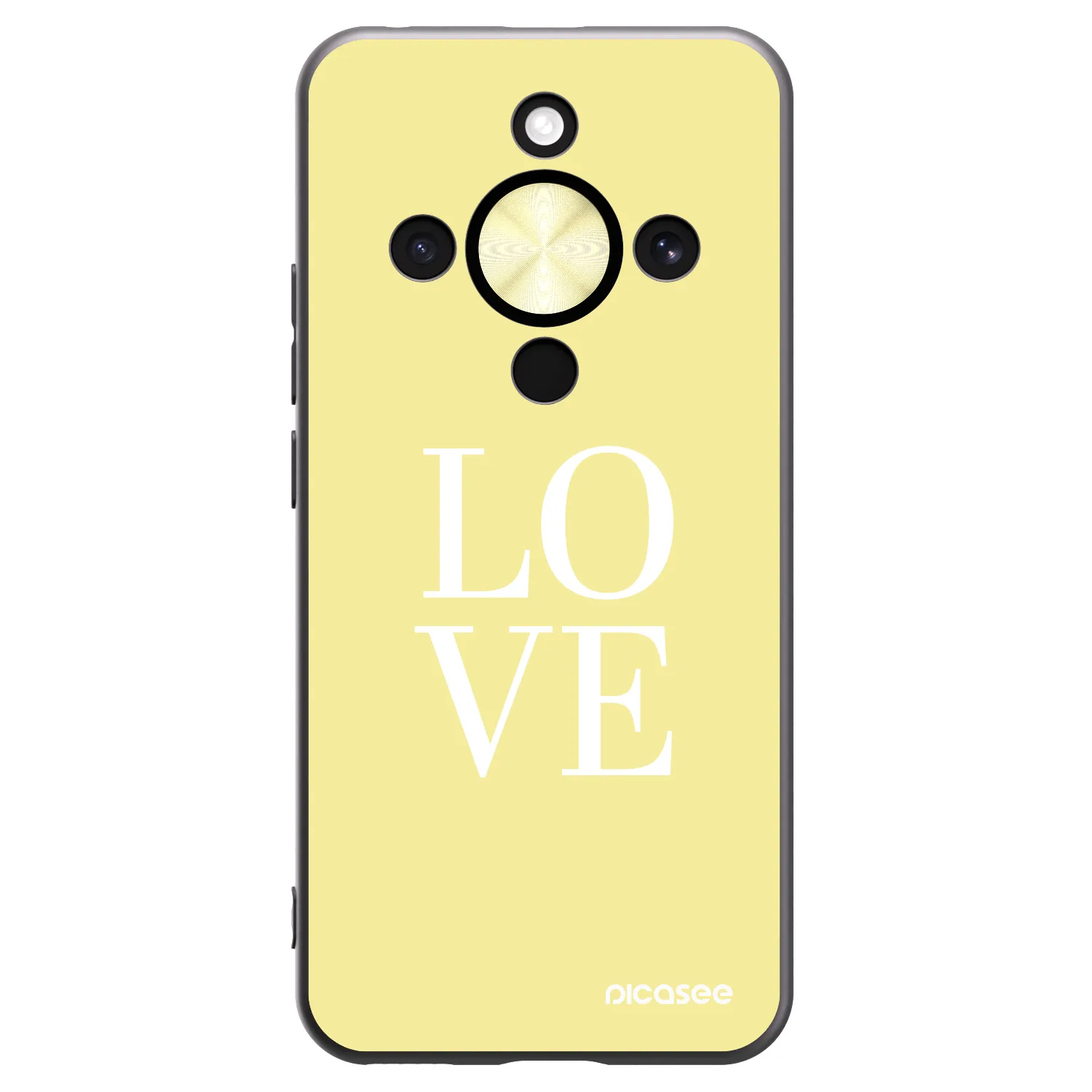 Picasee Μαύρη θήκη σιλικόνης για Honor Magic8 Lite 5G - Love