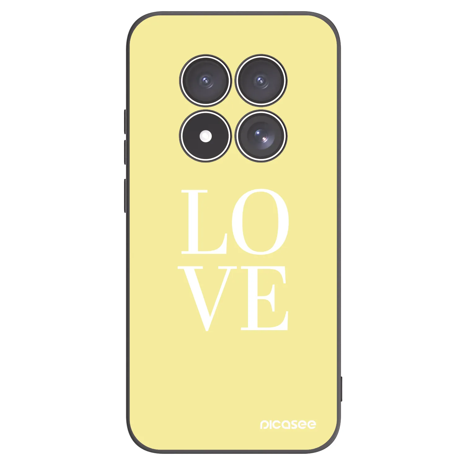 Picasee Μαύρη θήκη σιλικόνης για Xiaomi Redmi Note 15 Pro 5G - Love