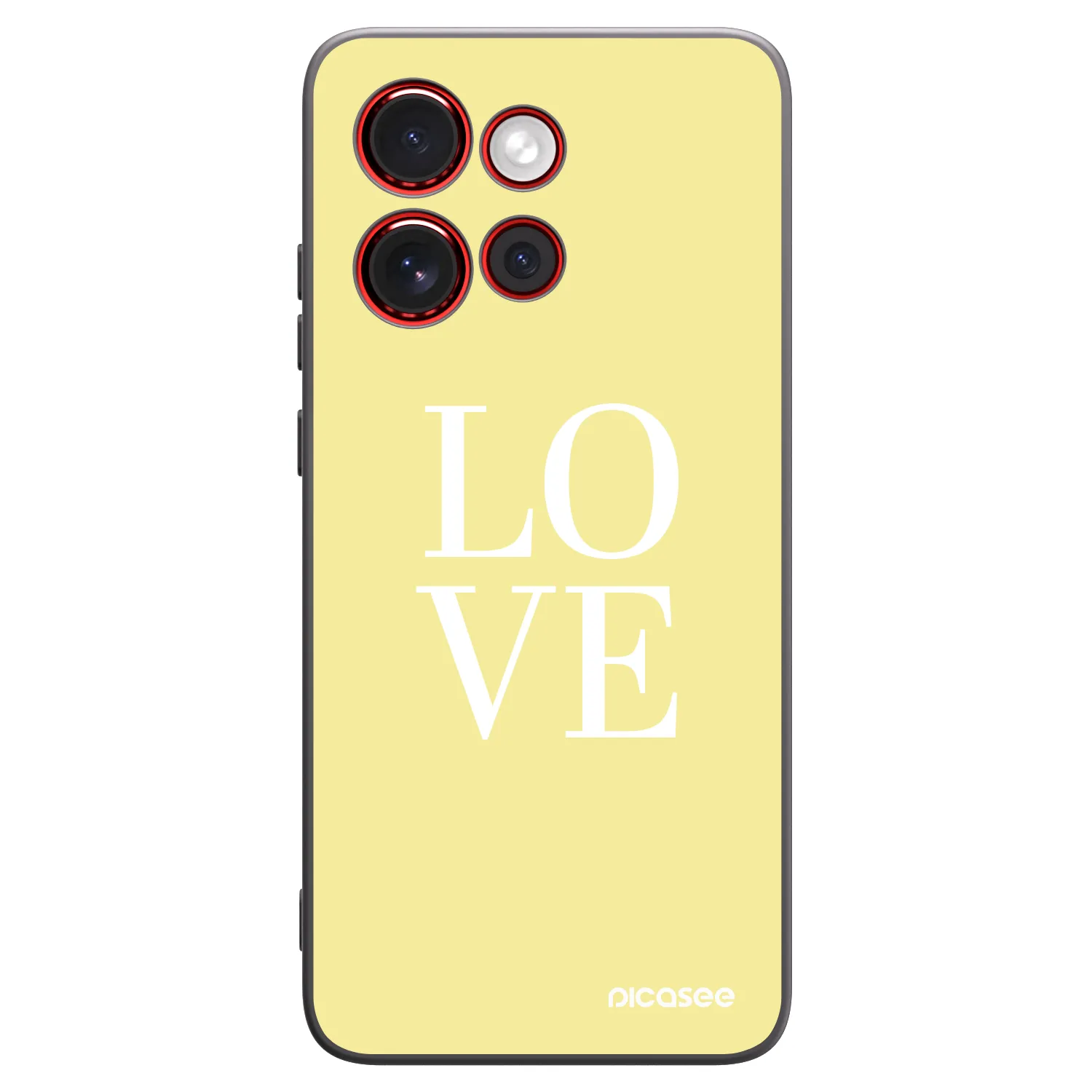 Picasee Μαύρη θήκη σιλικόνης για Motorola Edge 60 Neo 5G - Love