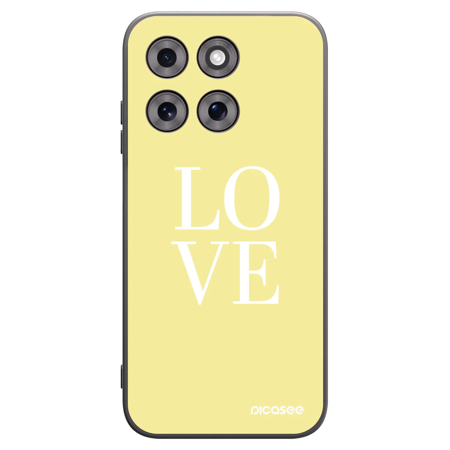 Picasee Μαύρη θήκη σιλικόνης για Motorola Moto G77 - Love