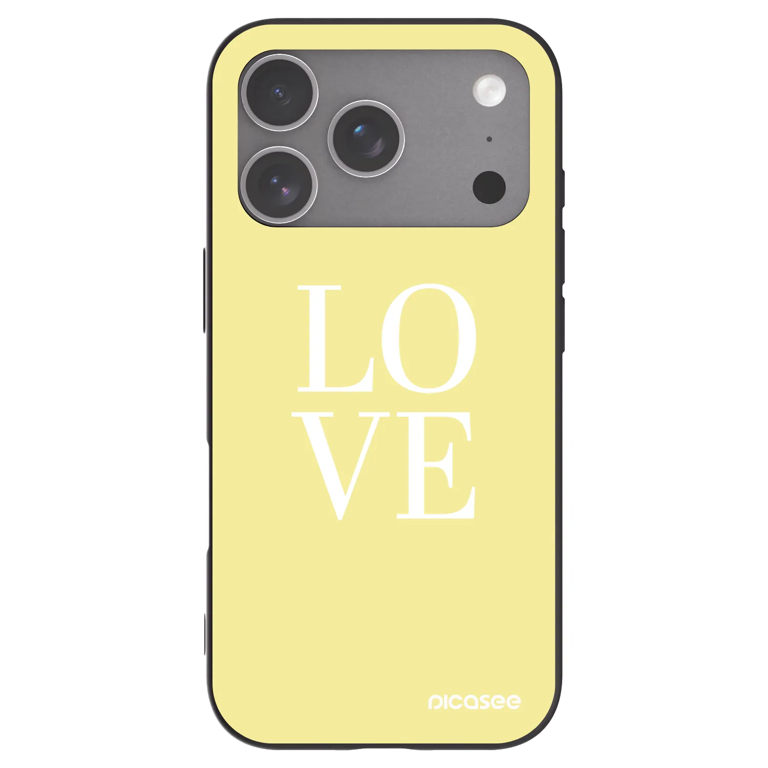 Picasee Μαύρη θήκη σιλικόνης για Apple iPhone 18 Pro - Love