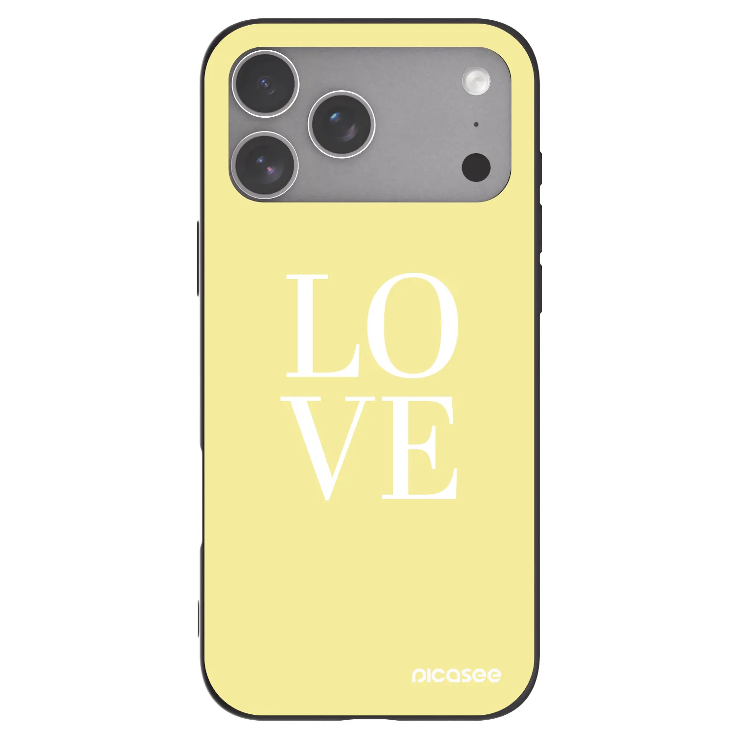 Picasee Μαύρη θήκη σιλικόνης για Apple iPhone 18 Pro Max - Love