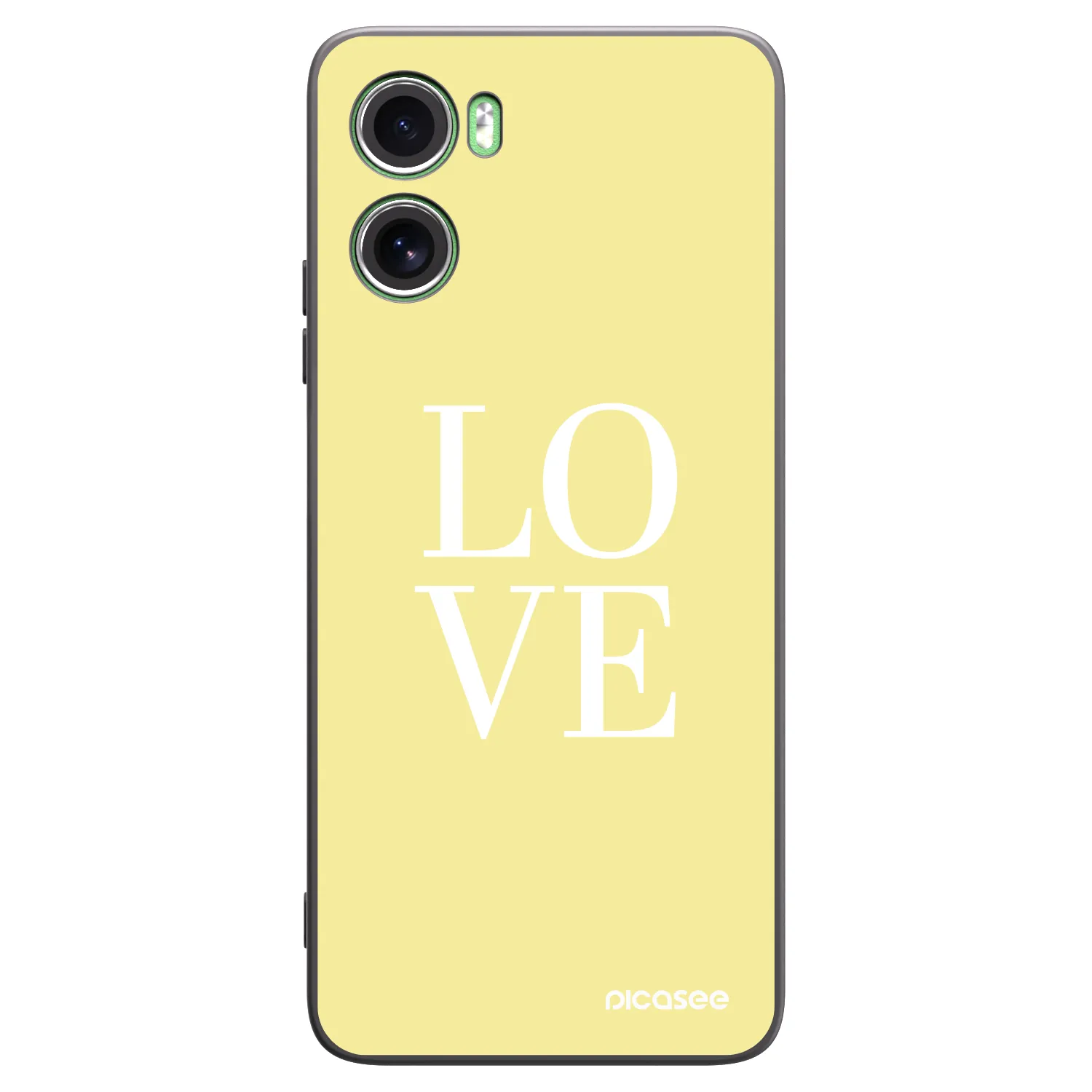 Picasee Μαύρη θήκη σιλικόνης για Motorola Moto G06 - Love