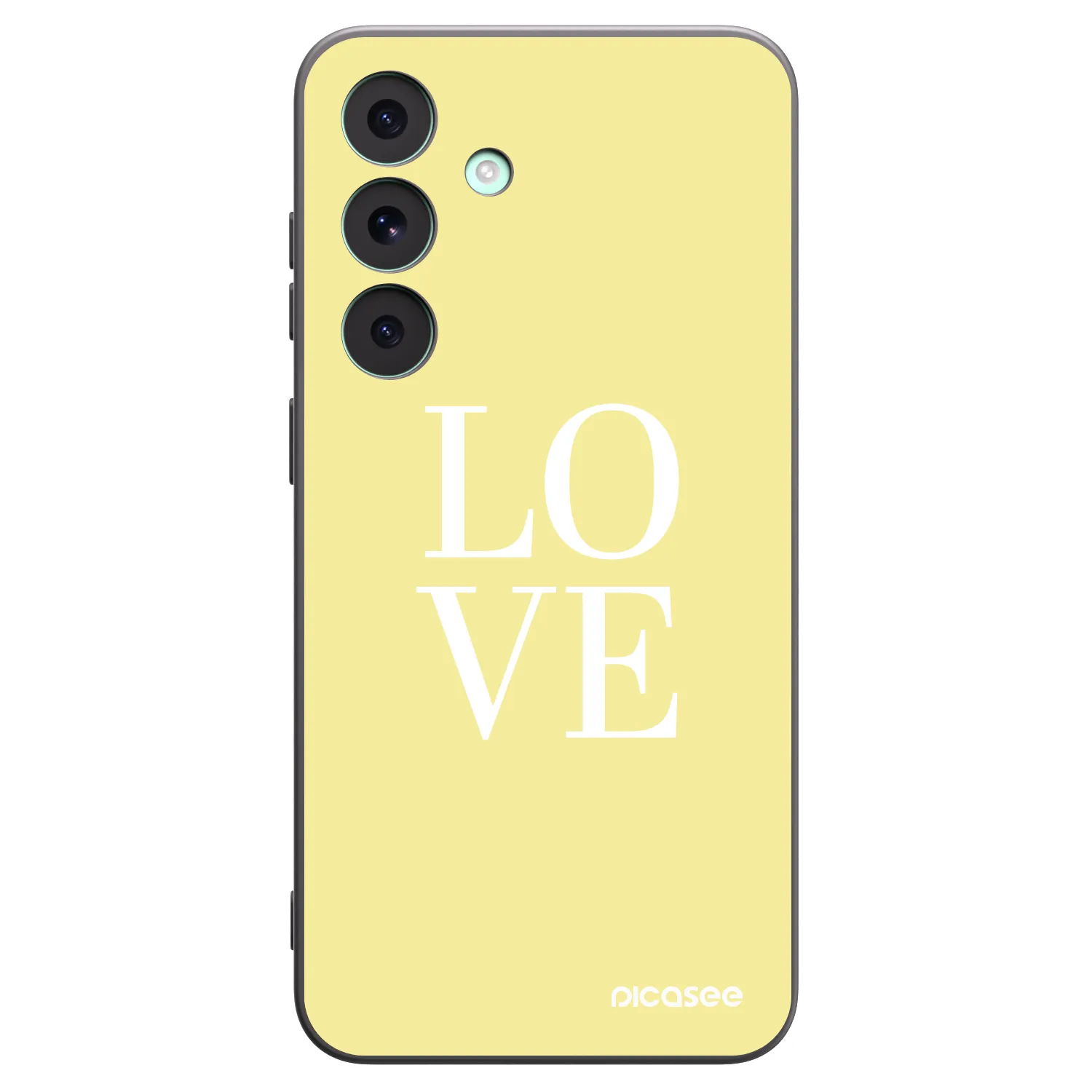 Picasee Μαύρη θήκη σιλικόνης για Samsung Galaxy S26 FE - Love
