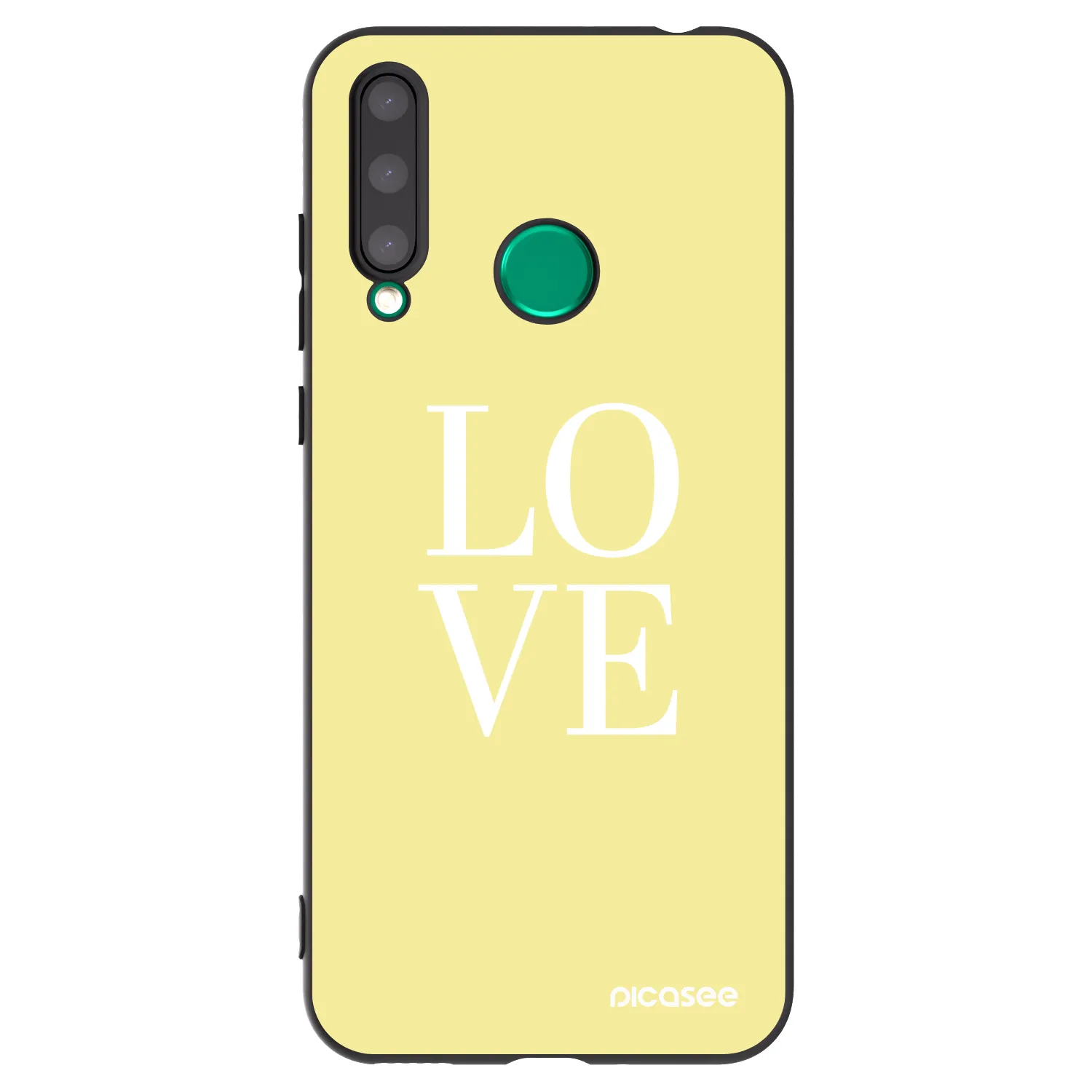 Picasee Μαύρη θήκη σιλικόνης για Honor 20 Lite - Love