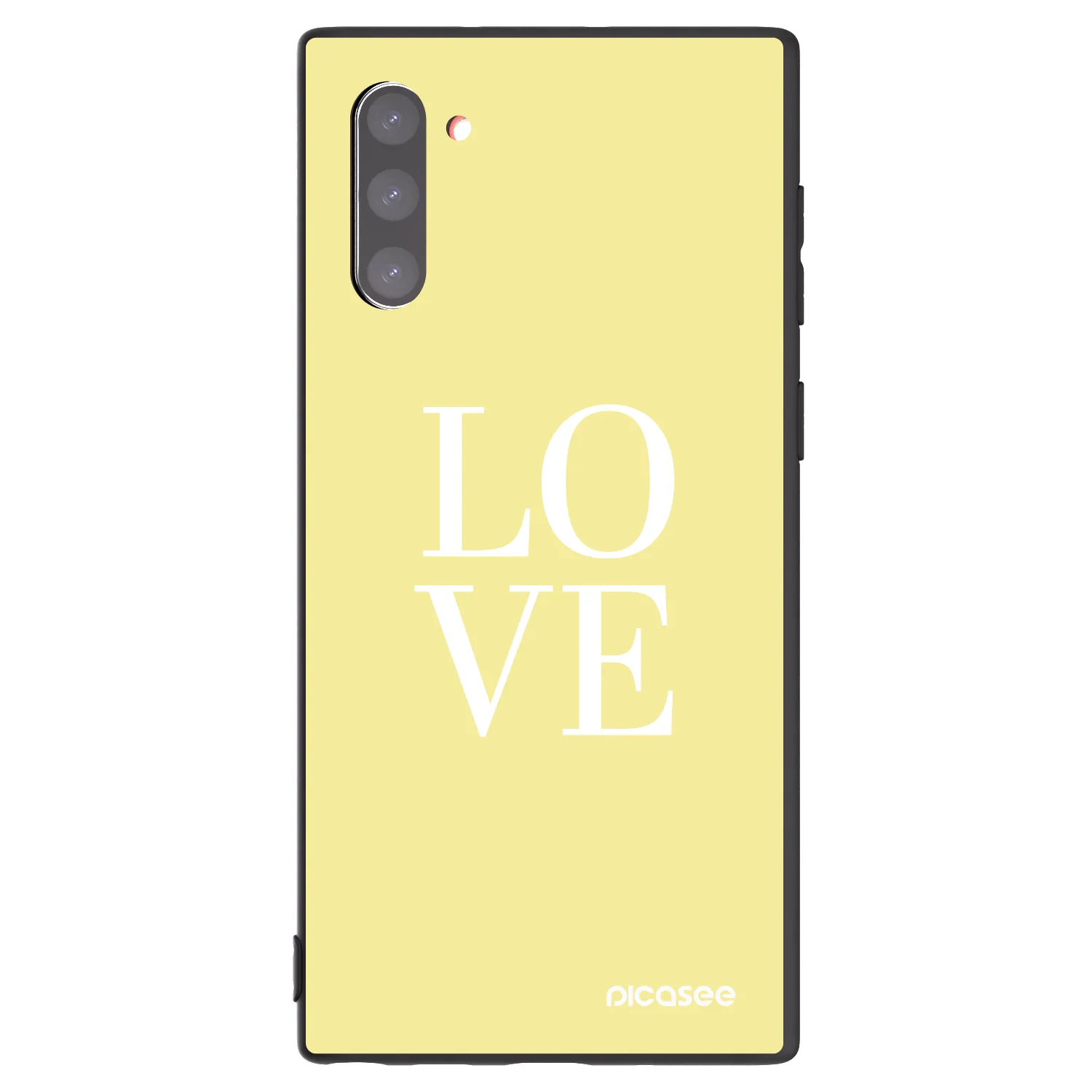 Picasee Μαύρη θήκη σιλικόνης για Samsung Galaxy Note 10 N970F - Love