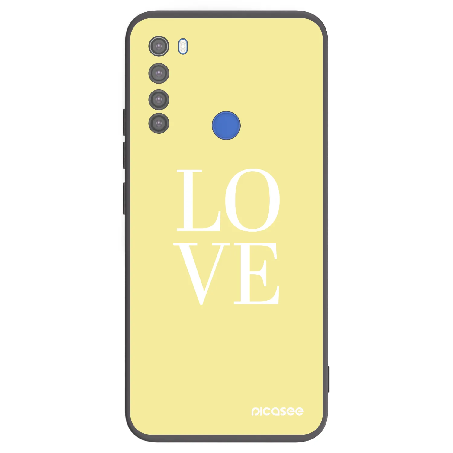 Picasee Μαύρη θήκη σιλικόνης για Xiaomi Redmi Note 8T - Love