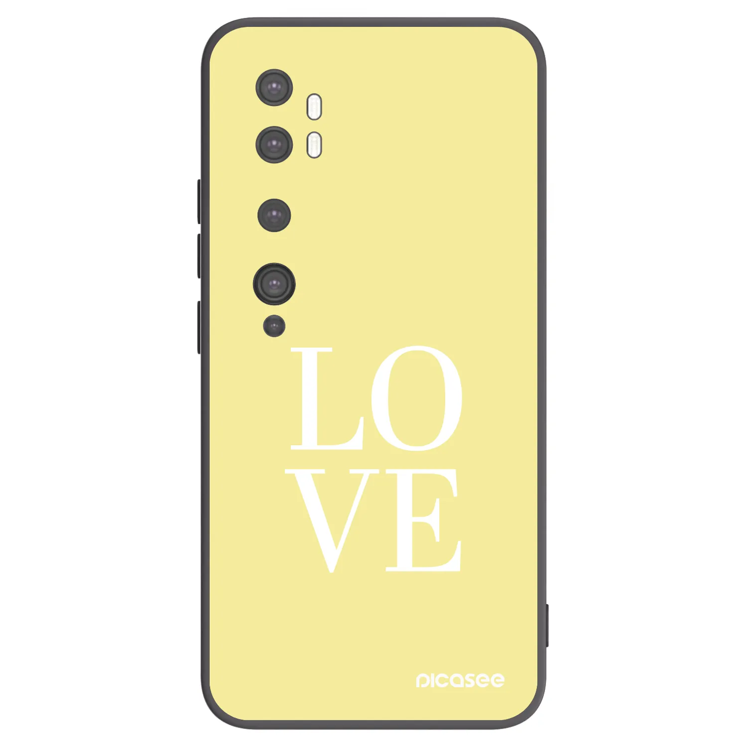 Picasee Μαύρη θήκη σιλικόνης για Xiaomi Mi Note 10 (Pro) - Love