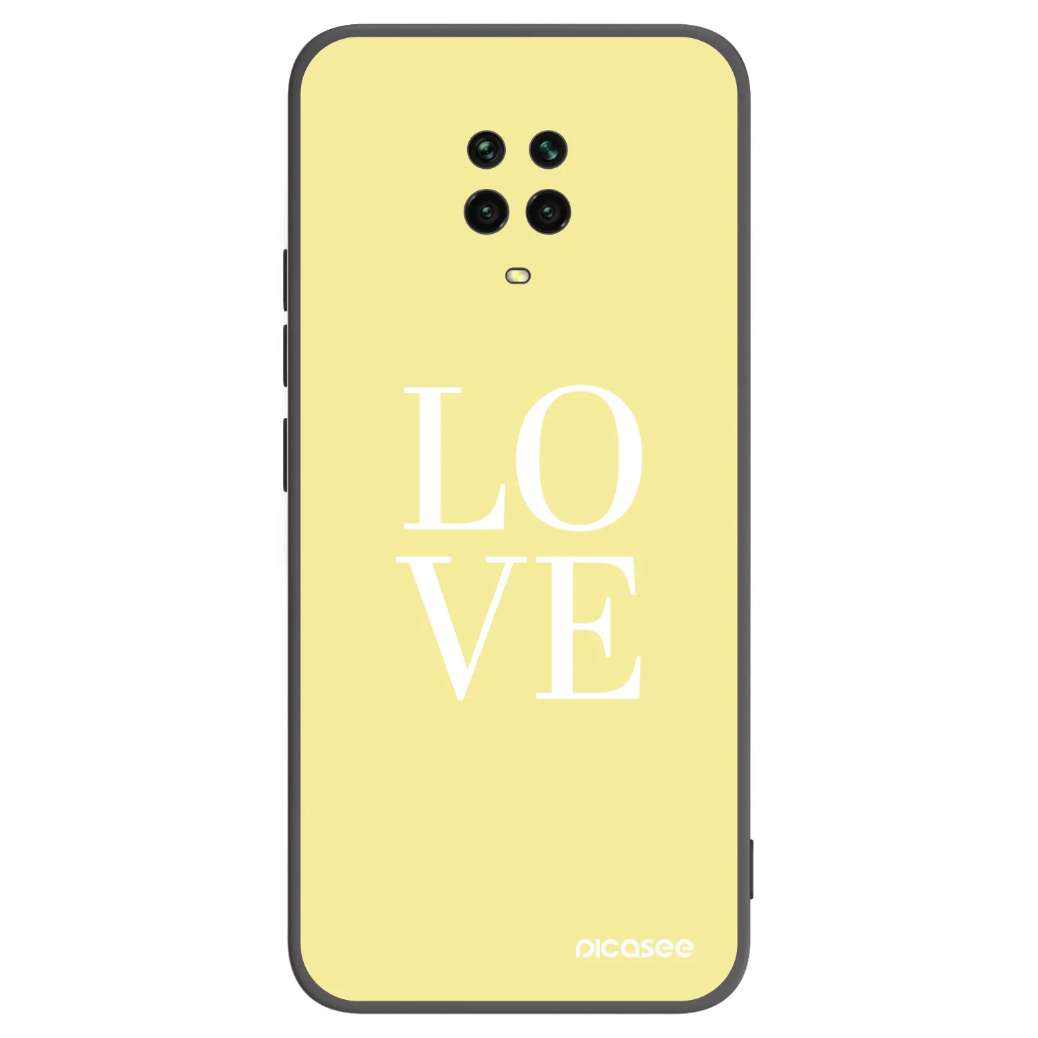 Picasee Μαύρη θήκη σιλικόνης για Xiaomi Redmi Note 9 Pro - Love