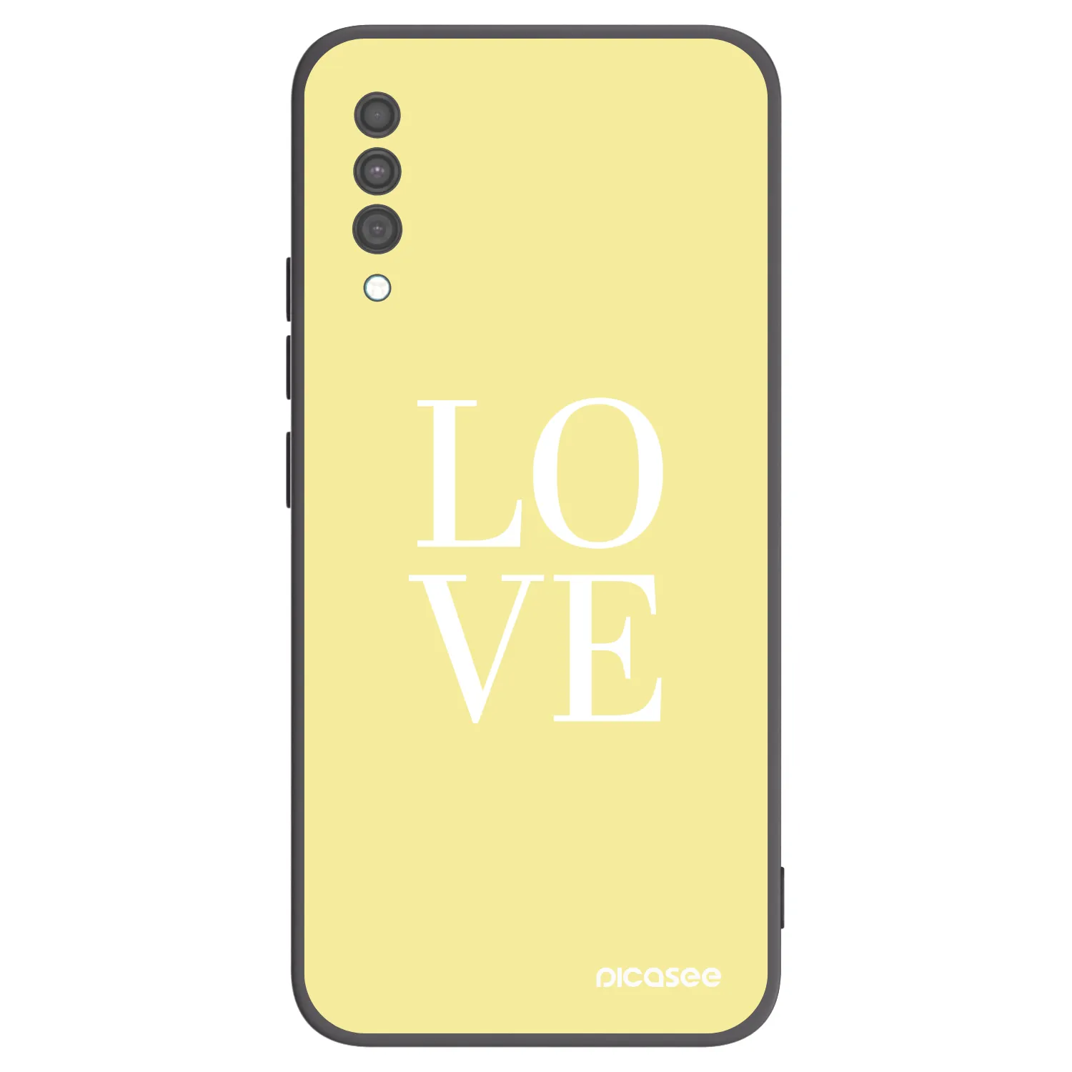 Picasee Μαύρη θήκη σιλικόνης για Samsung Galaxy A30s A307F - Love
