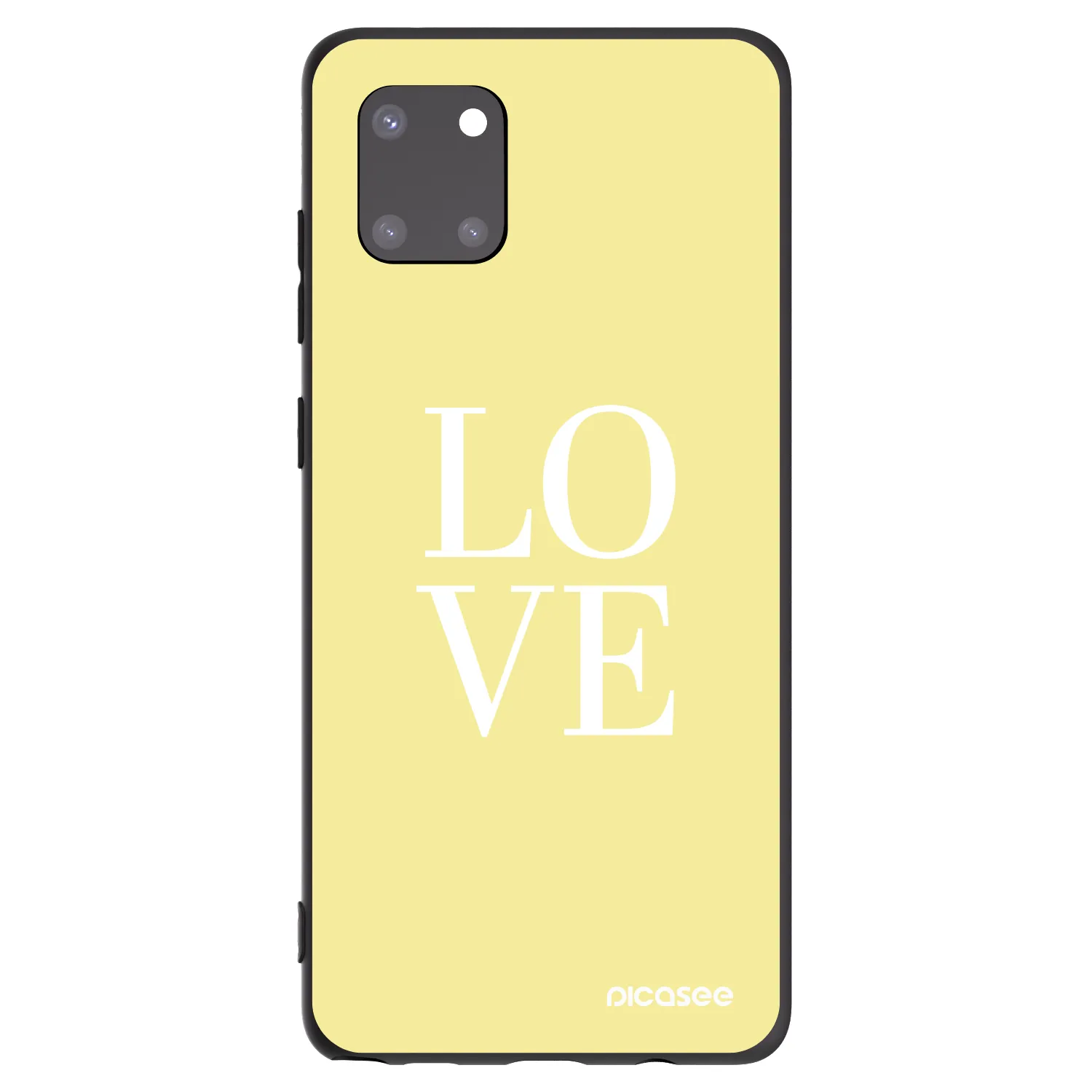 Picasee Μαύρη θήκη σιλικόνης για Samsung Galaxy Note 10 Lite N770F - Love