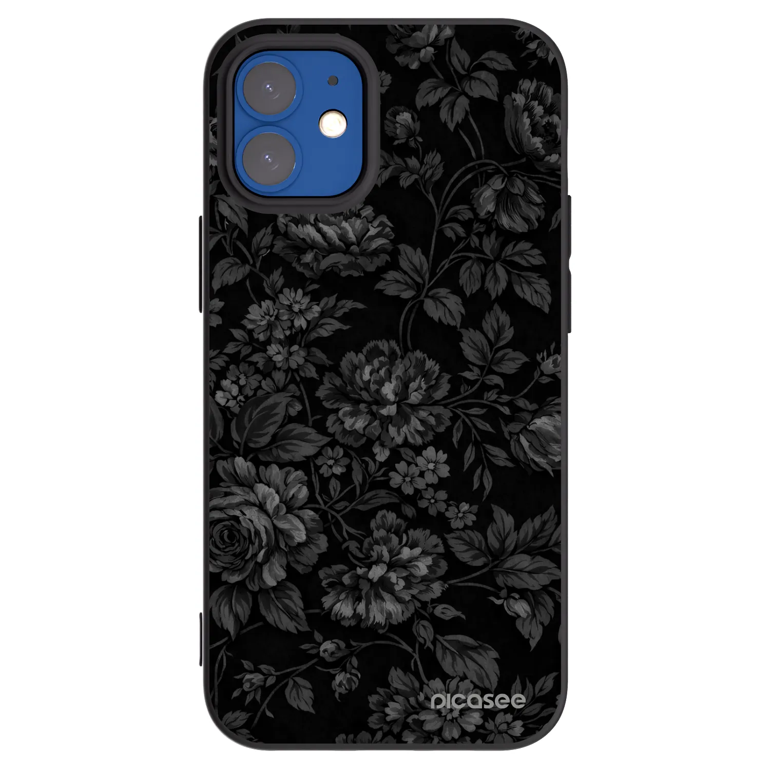 Picasee Μαύρη θήκη σιλικόνης για Apple iPhone 12 mini - Dark Romance