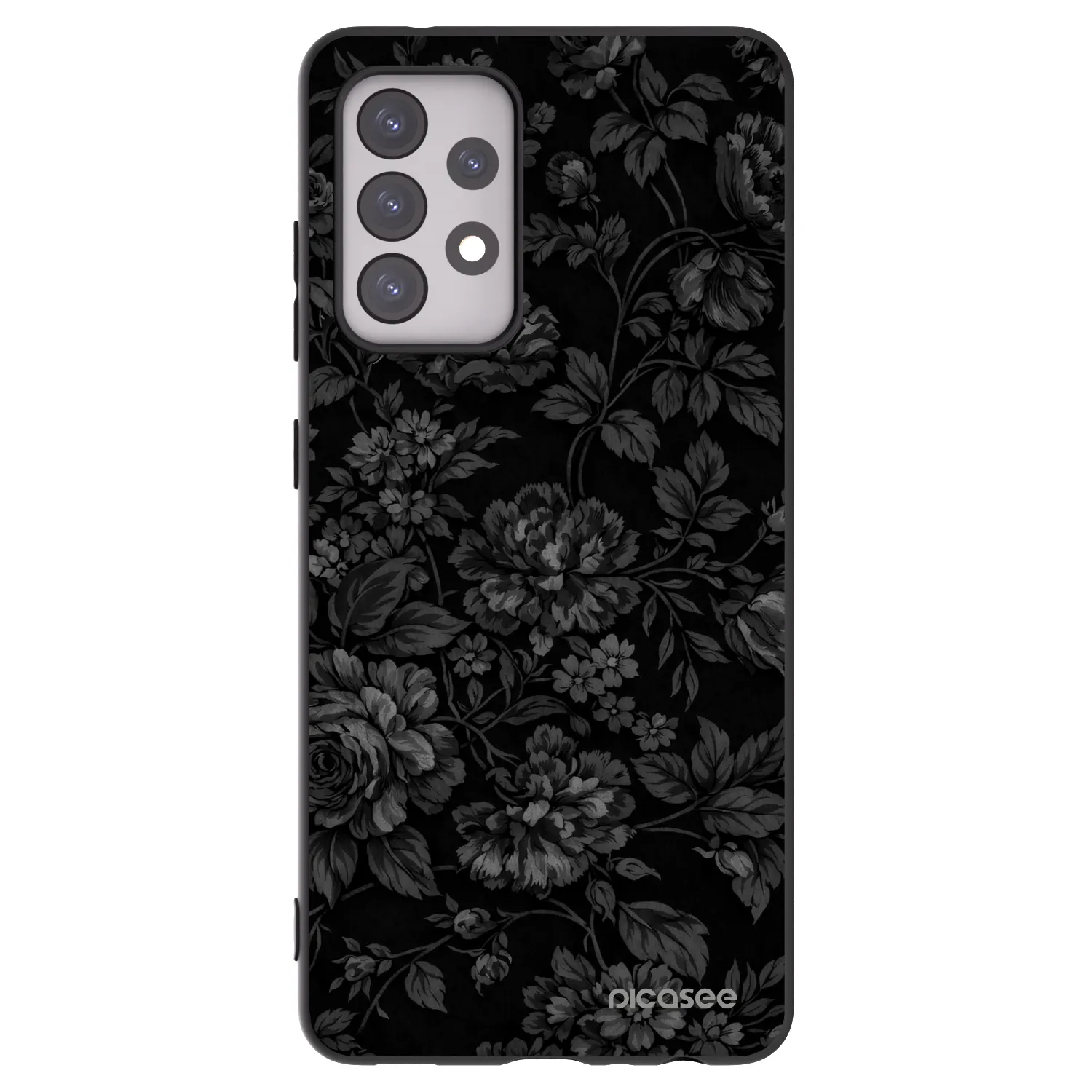 Picasee Μαύρη θήκη σιλικόνης για Samsung Galaxy A52 5G A525F - Dark Romance