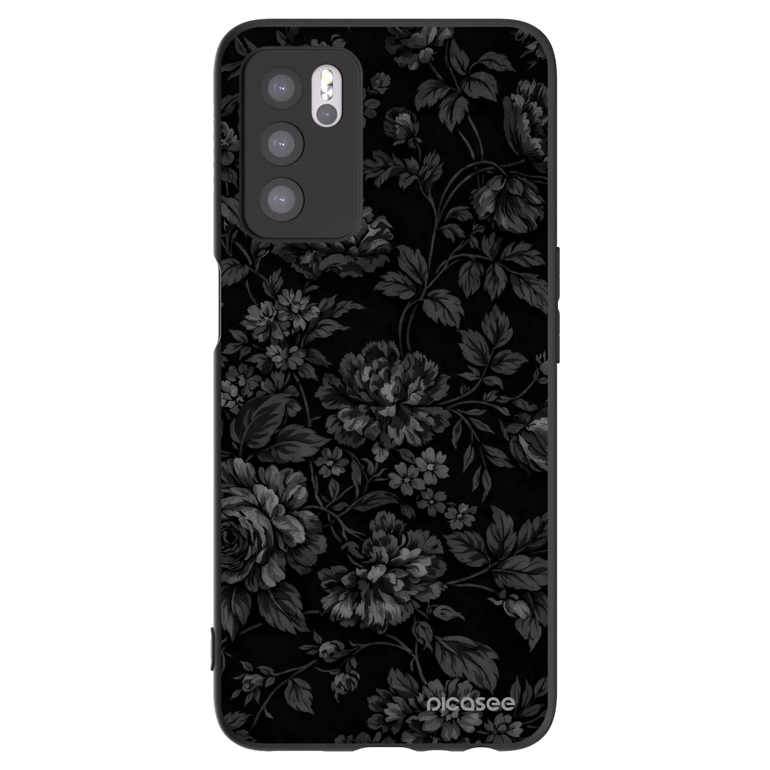 Picasee Μαύρη θήκη σιλικόνης για OPPO A16 - Dark Romance