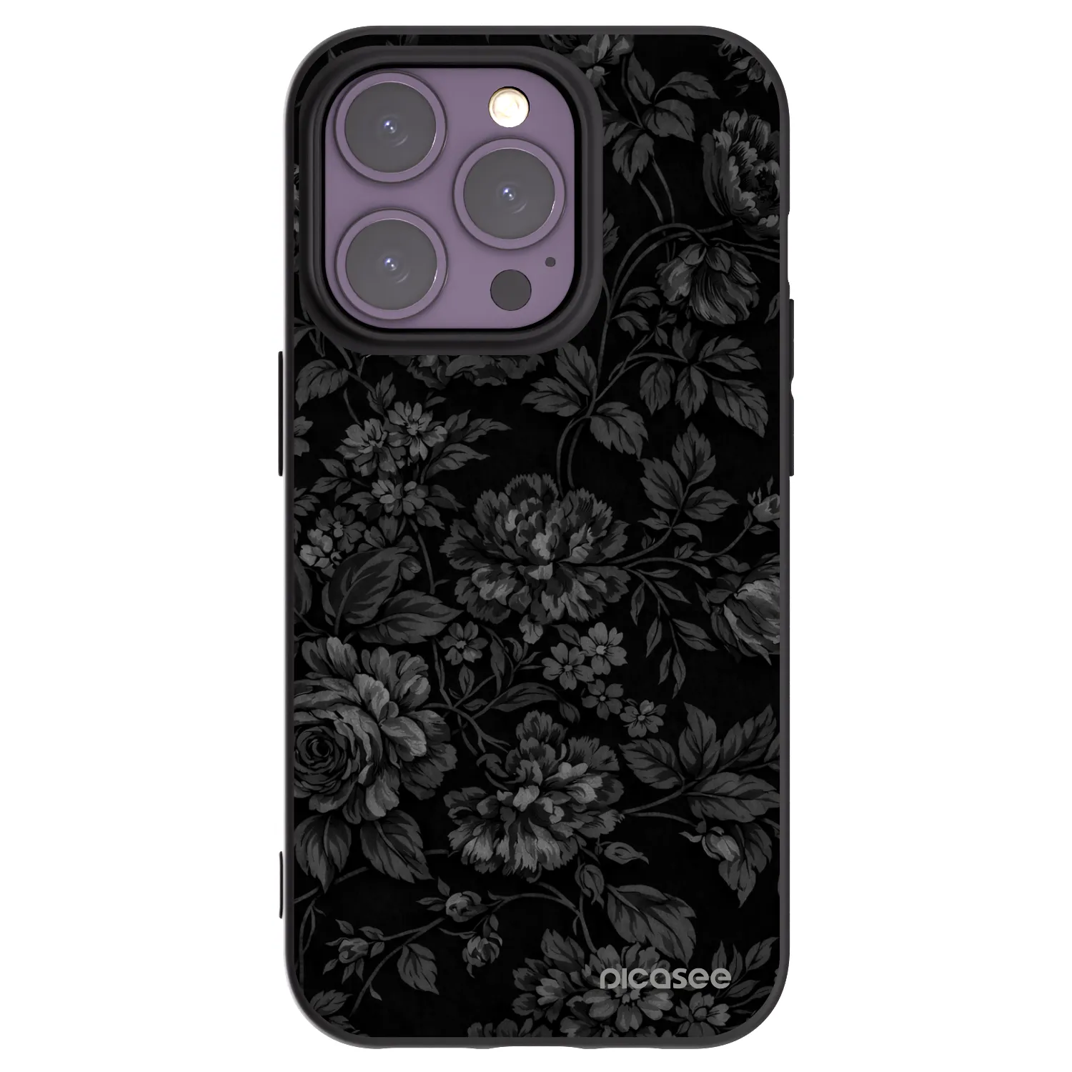 Picasee Μαύρη θήκη σιλικόνης για Apple iPhone 14 Pro - Dark Romance