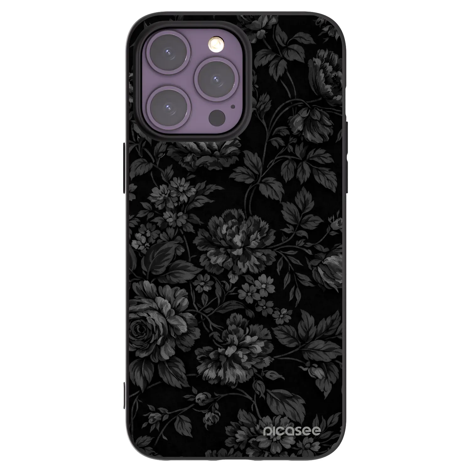 Picasee Μαύρη θήκη σιλικόνης για Apple iPhone 14 Pro Max - Dark Romance
