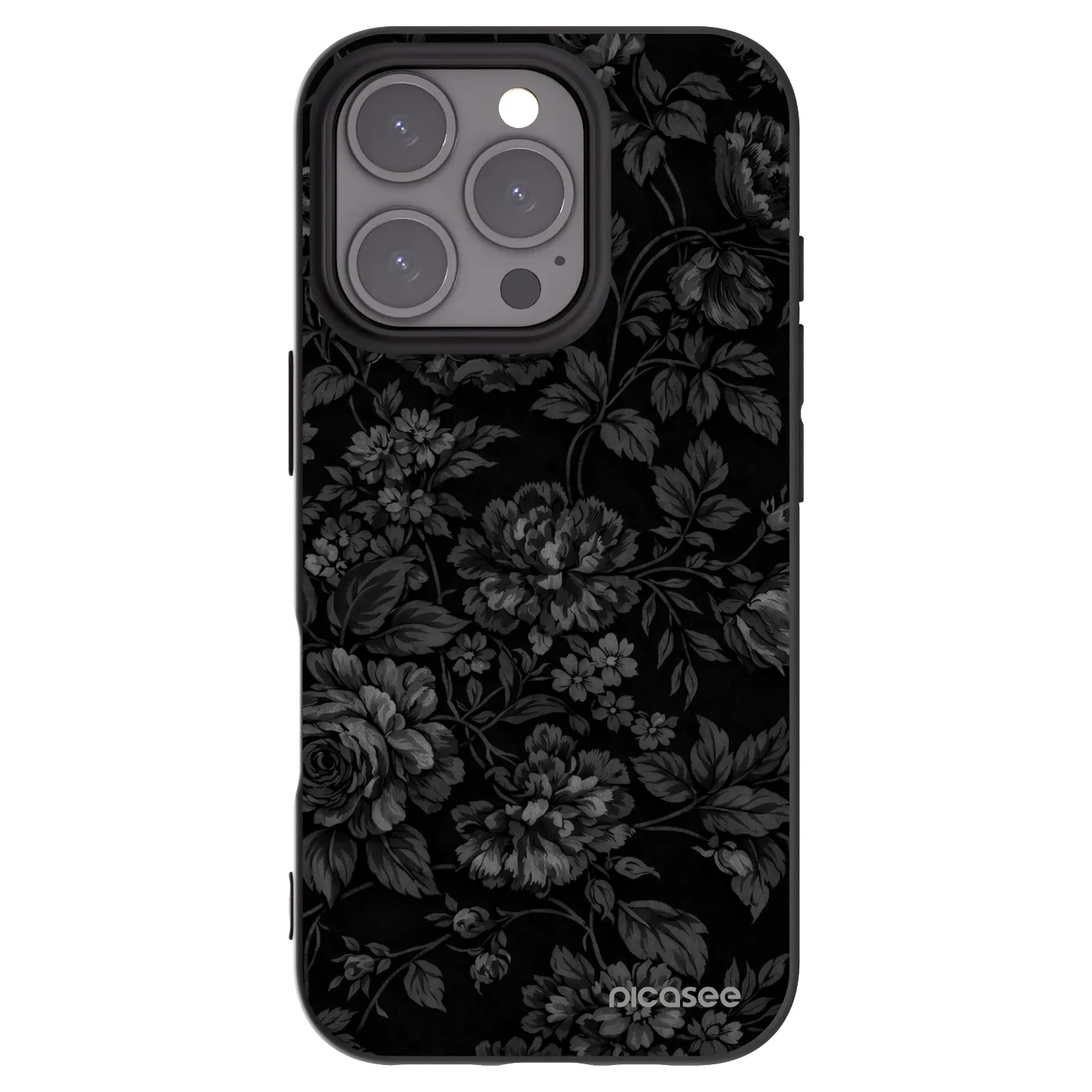 Picasee Μαύρη θήκη σιλικόνης για Apple iPhone 16 Pro - Dark Romance