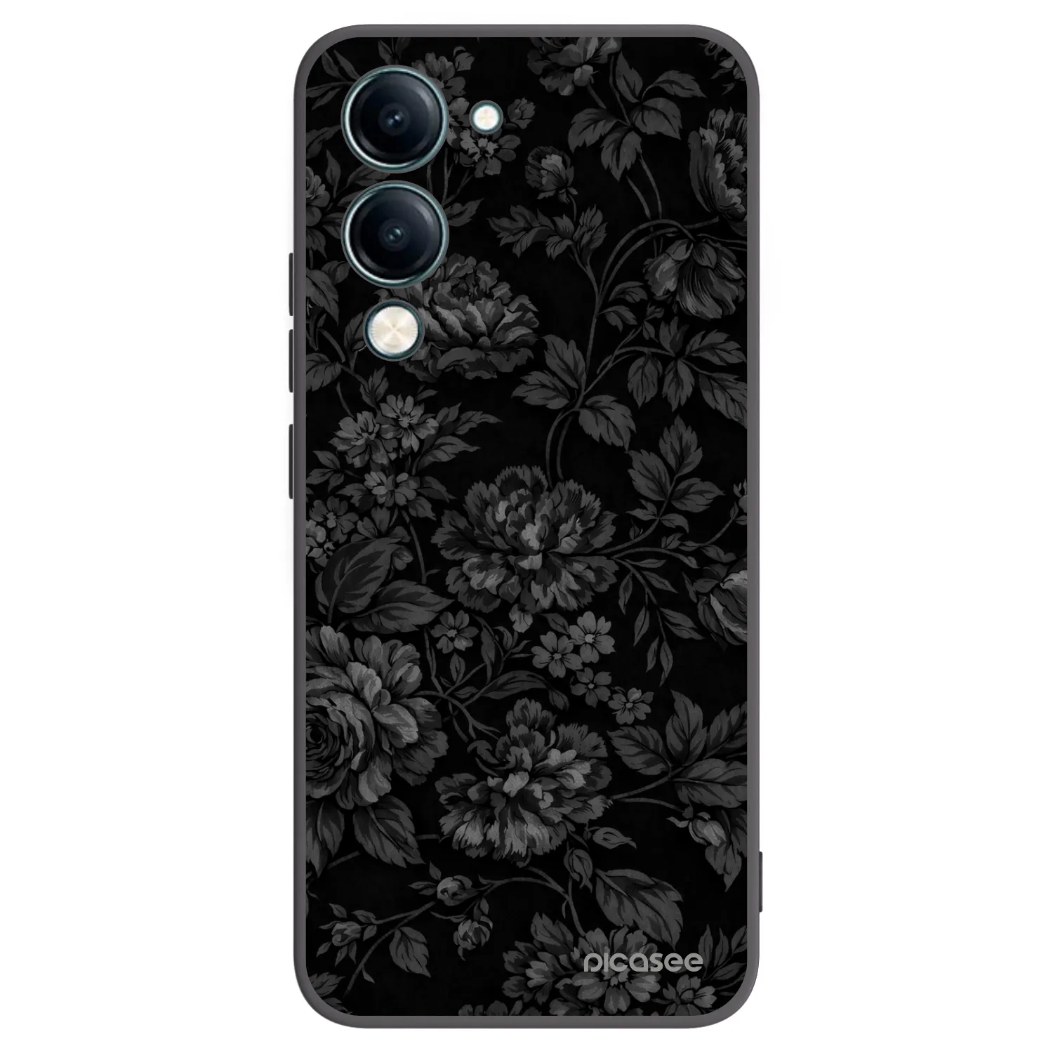 Picasee Μαύρη θήκη σιλικόνης για Vivo Y29s 5G - Dark Romance