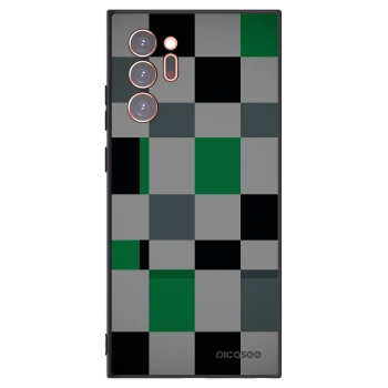 Picasee Μαύρη θήκη σιλικόνης για Samsung Galaxy Note 20 Ultra - Block Grid