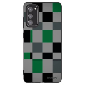 Picasee Μαύρη θήκη σιλικόνης για Samsung Galaxy S20 FE - Block Grid