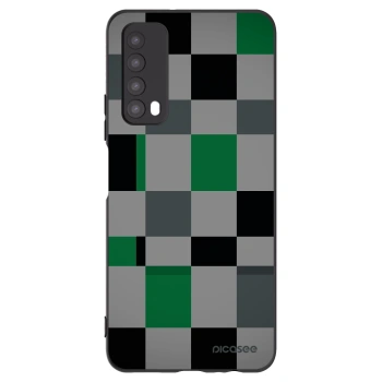 Picasee Μαύρη θήκη σιλικόνης για Huawei P Smart 2021 - Block Grid