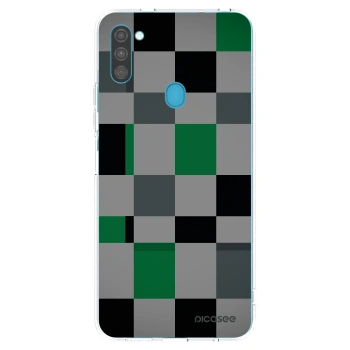 Picasee διαφανής θήκη σιλικόνης Samsung Galaxy M11 - Block Grid
