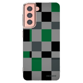 Picasee διαφανής θήκη σιλικόνης Samsung Galaxy S21 5G G991B - Block Grid