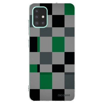 Picasee διαφανής θήκη σιλικόνης Samsung Galaxy M31s - Block Grid
