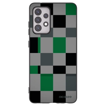 Picasee Μαύρη θήκη σιλικόνης για Samsung Galaxy A52 5G A525F - Block Grid