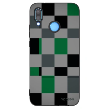Picasee Μαύρη θήκη σιλικόνης για Huawei P20 Lite - Block Grid