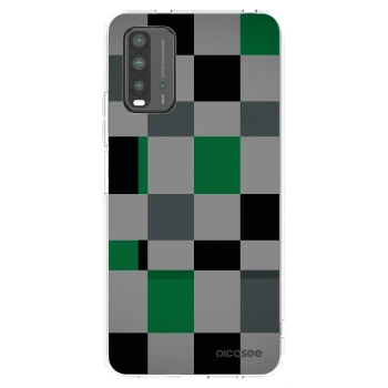 Picasee Μαύρη θήκη σιλικόνης για Xiaomi Redmi 9T - Block Grid